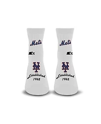 Starter Men's and Women's White New York Mets Established Stencil Quarter Socks