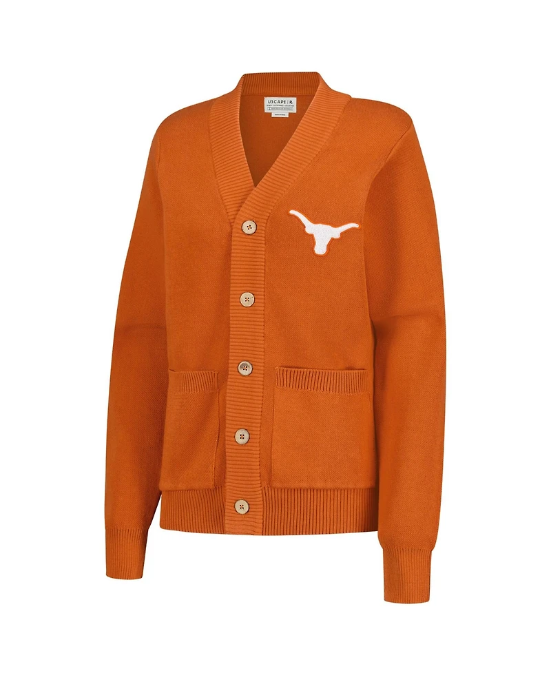 Uscape Apparel Men's and Women's Texas Orange Longhorns Chenille Patch Cardigan