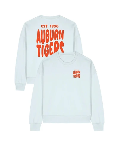 Uscape Apparel Women's White Auburn Tigers Cloud Sweatshirt