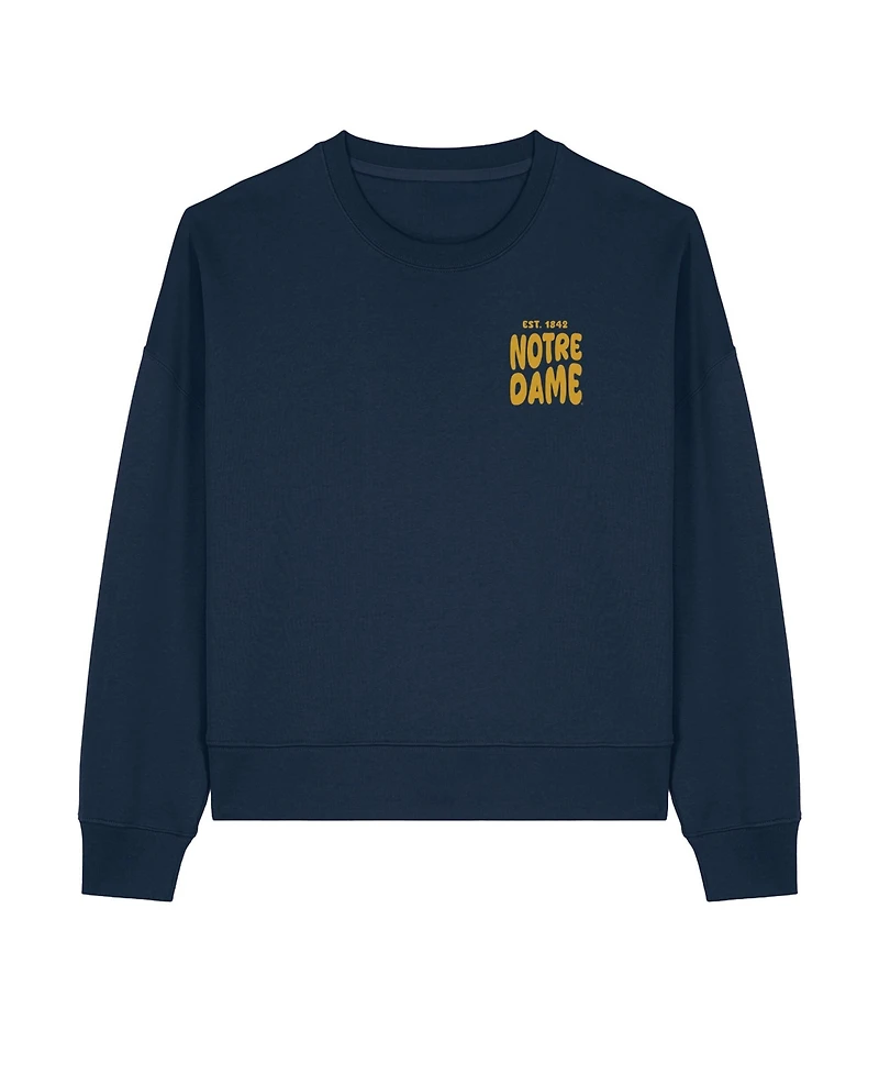 Uscape Apparel Women's Navy Notre Dame Fighting Irish Cloud Sweatshirt