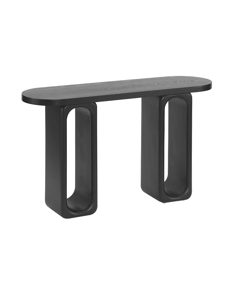 Rainsken 50-Inch Console Table, with Oval Cutout Legs, Modern Entryway Table Sofa Table, Thick Rounded Tabletop for Entryway, Hallway, Living Room