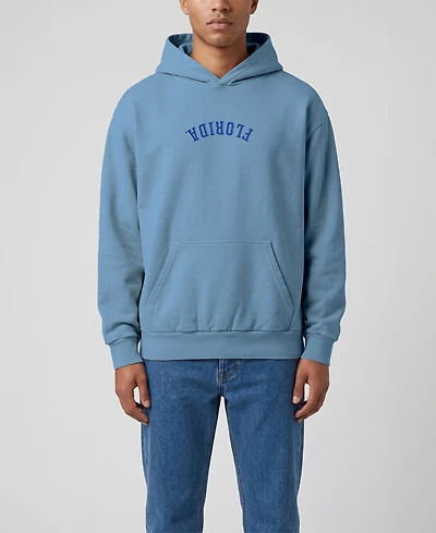 Uscape Apparel Men's Light Blue Florida Gators Upside Down Embroidered Vintage Heavyweight Hoodie