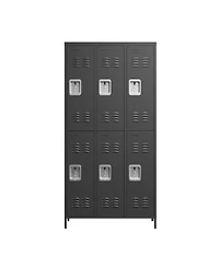 Viyet 72"H 6-Door Metal Storage Locker - Secure Multi-Tier Employee and Gym Cabinet