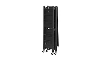 Viyet 3-Tier Foldable Storage Rack - 30"W No Assembly Metal Shelf with Wheels and Hooks