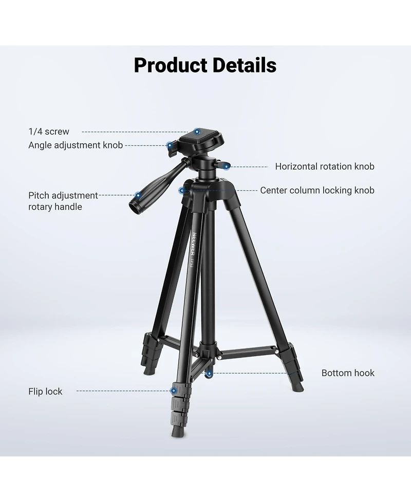 Neewer TP53 Camera Tripod for select iPhone models