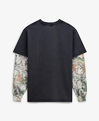 Uscape Apparel Men's Black/Camo West Virginia Mountaineers Back Bay Twofer Heavyweight Long Sleeve T-Shirt