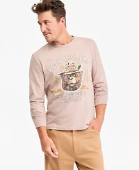 Sun + Stone Men's Long-Sleeve Camp Smokey Cotton T-Shirt, Macy's Exclusive