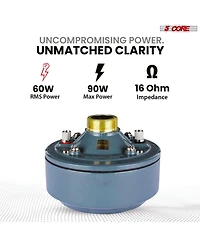 5 core Pa Horn Speaker Set 2" Compression Driver 600W 16 Ohm Weatherproof Aluminum Body 18 Tpi Thread