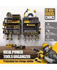 Xdovet Power Tool Organizer Wall Mount Drill Holder Shelves