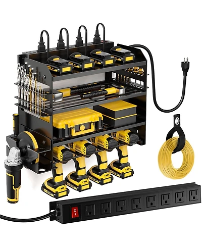 Xdovet Power Tool Organizer Wall Mount Charging Station Drill Holder Garage