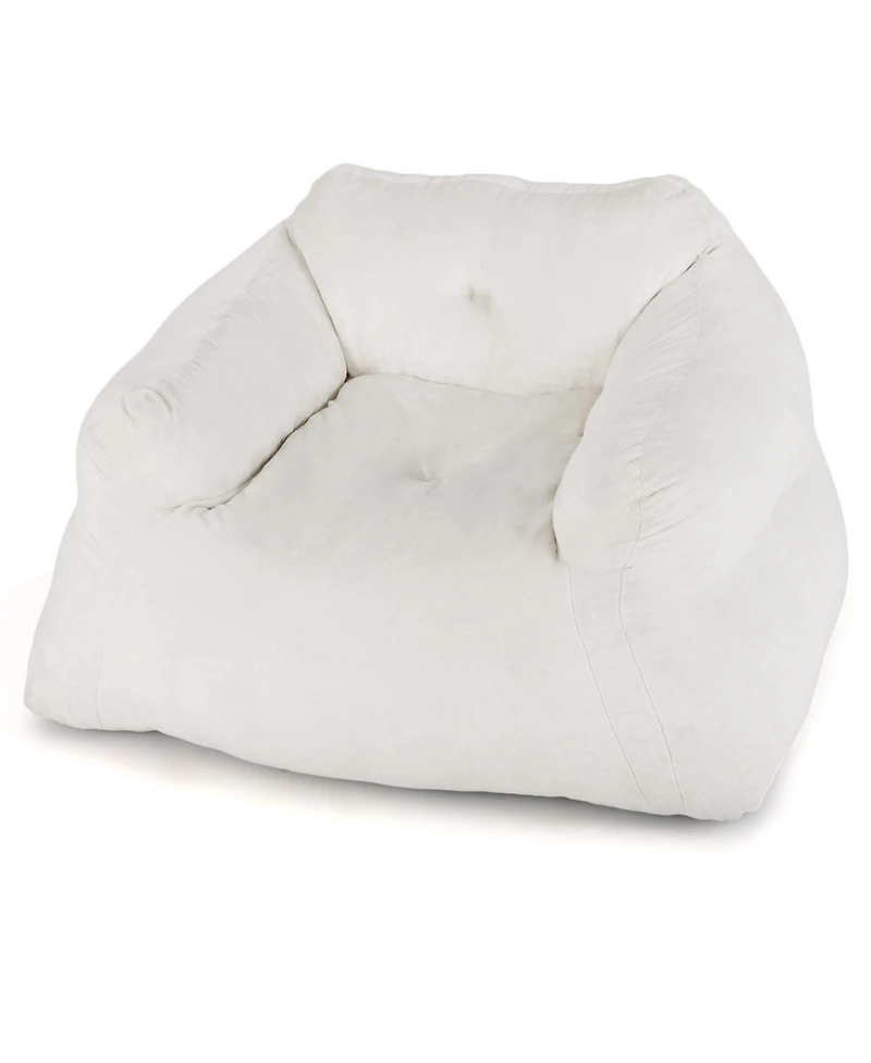 Slickblue Plush Bean Bag Chair with Ultra-Soft Velvet Cover for Lounging