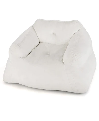 Slickblue Plush Bean Bag Chair with Ultra-Soft Velvet Cover for Lounging