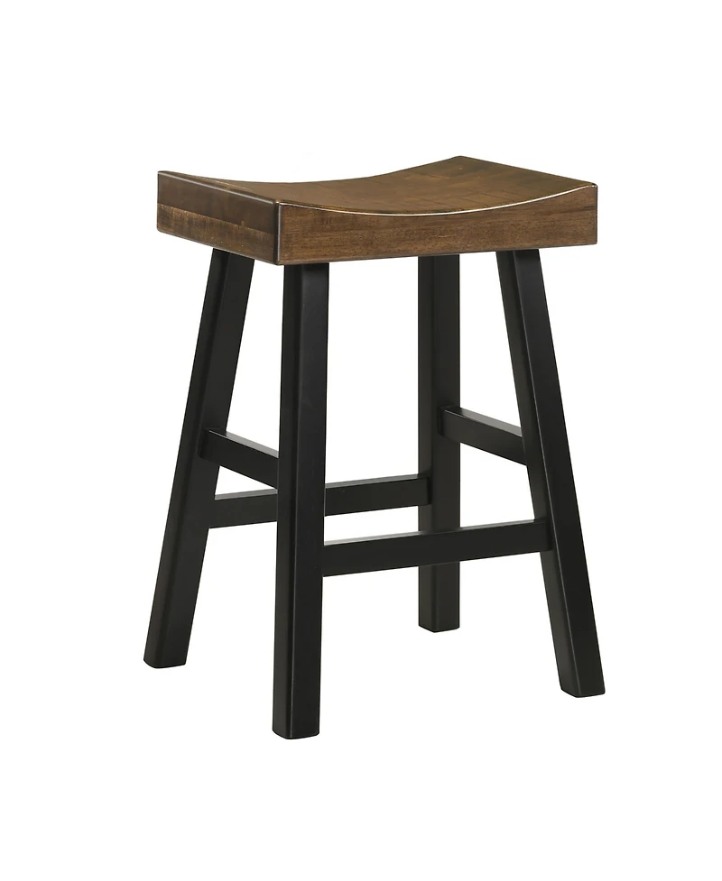 HomeRoots 25" Solid Wood Backless Counter Height Bar Chair