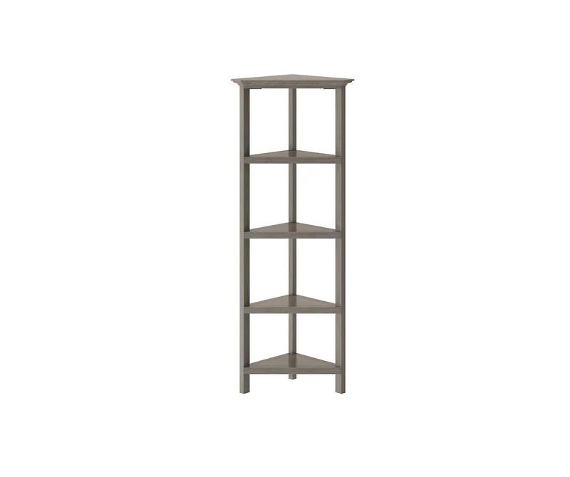 HomeRoots Solid Wood Corner Bookcase