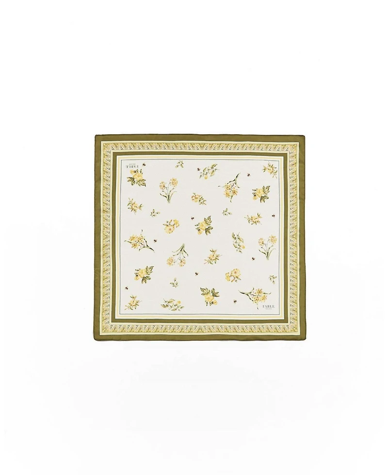 Fable England Women's Nouveau Floral Square Scarf
