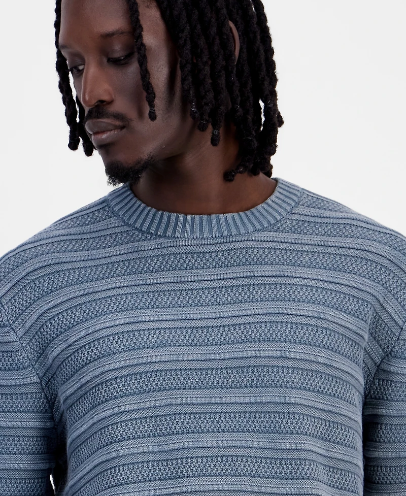 Sun + Stone Men's Acid Stripe Long-Sleeve Sweater, Macy's Exclusive