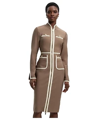 Karen Millen Women's Bandage Military Piping Midi Dress