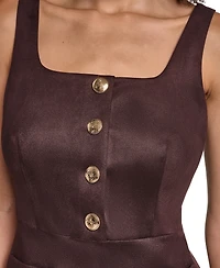 Karl Lagerfeld Paris Women's Faux Suede Sheath Dress