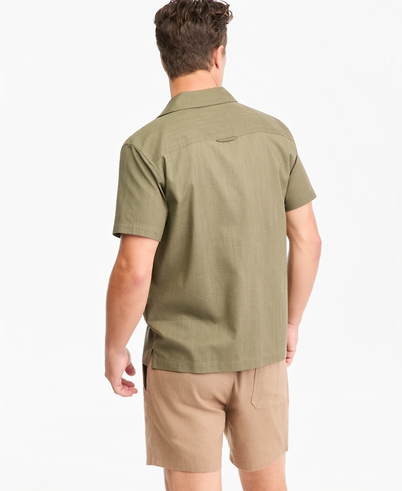 Sun + Stone Men's Short-Sleeve Geometric Embellished Shirt, Macy's Exclusive
