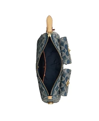 Coach Originals Waverly Signature Denim Twin Turn-Lock Small Shoulder Handbag