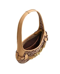 Coach Belted Ergo Signature Jacquard Small Shoulder Handbag