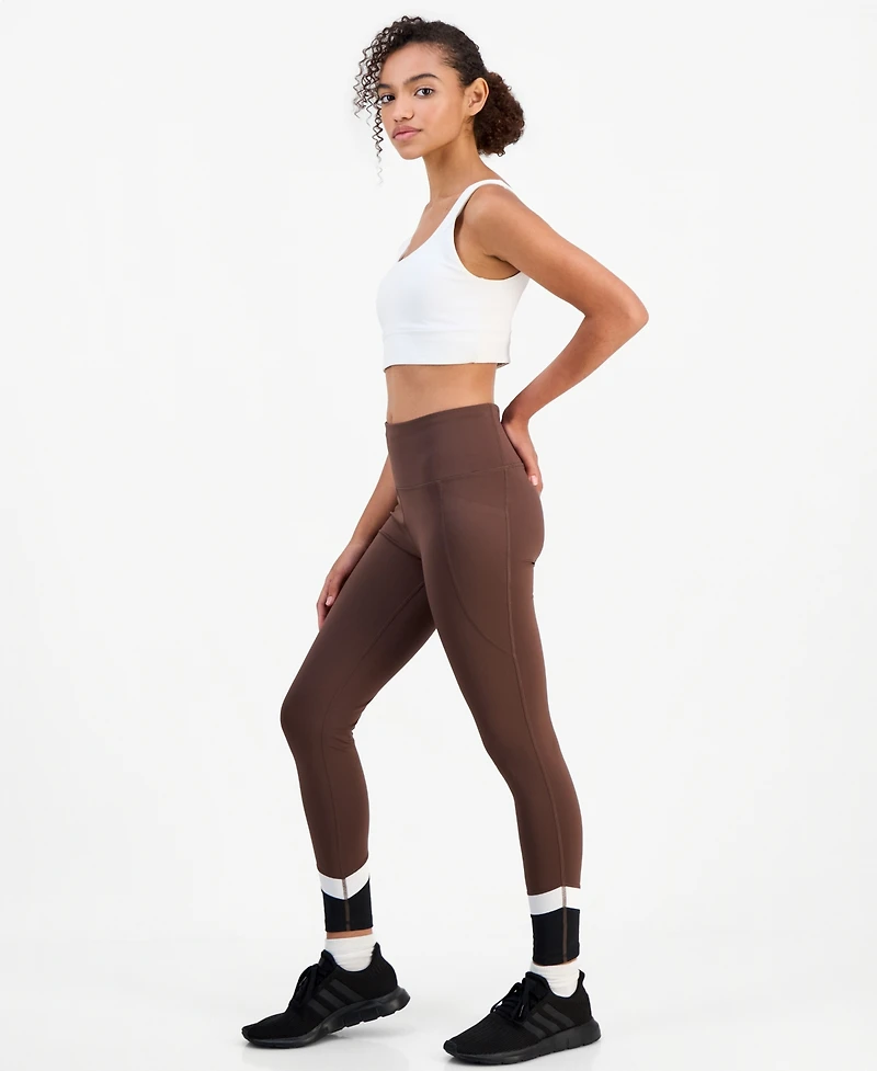 Id Ideology Women's Compression High-Waist Colorblock Leggings, 25" Inseam, Macy's Exclusive