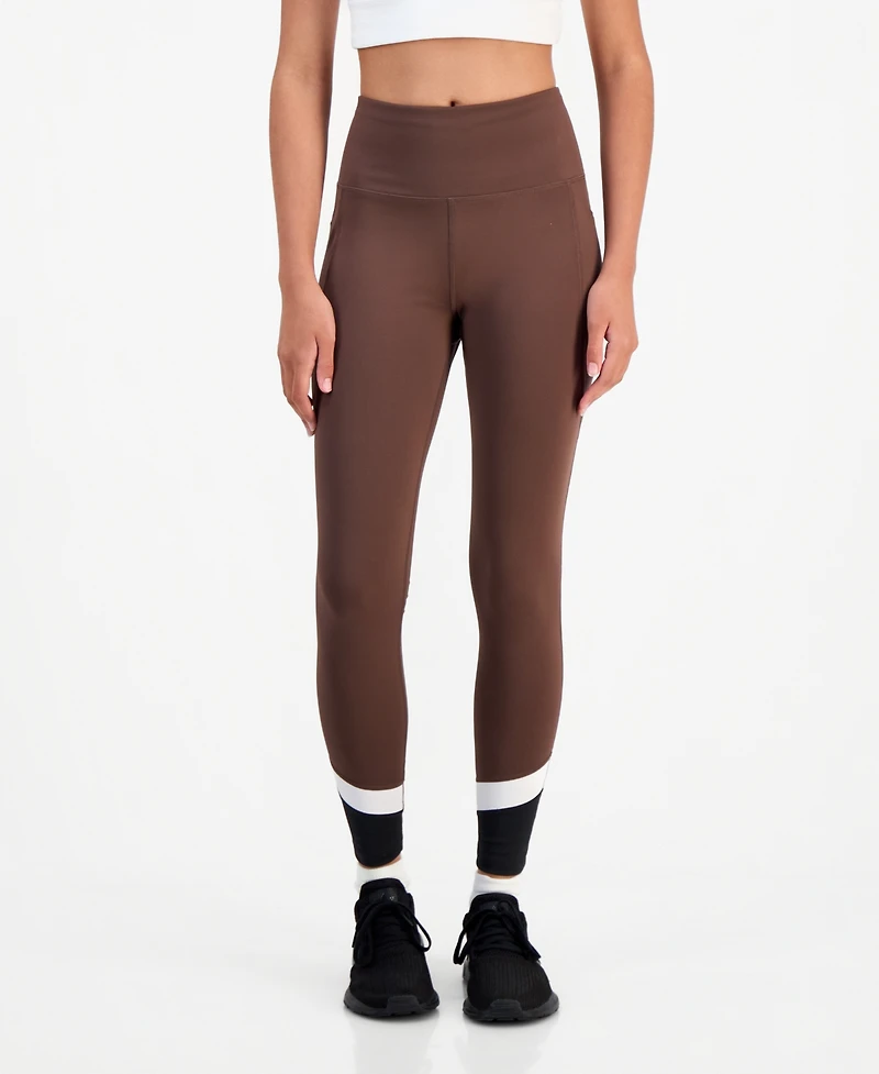 Id Ideology Women's Compression High-Waist Colorblock Leggings, 25" Inseam, Macy's Exclusive