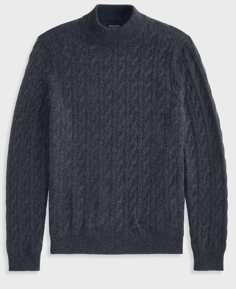 Club Room Men's Premium Cashmere Cable-Knit Turtleneck Sweater, Macy's Exclusive