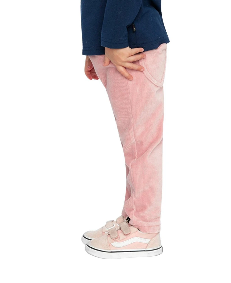 Deux par Toddler Girls Stretch Velour Treggings Pale