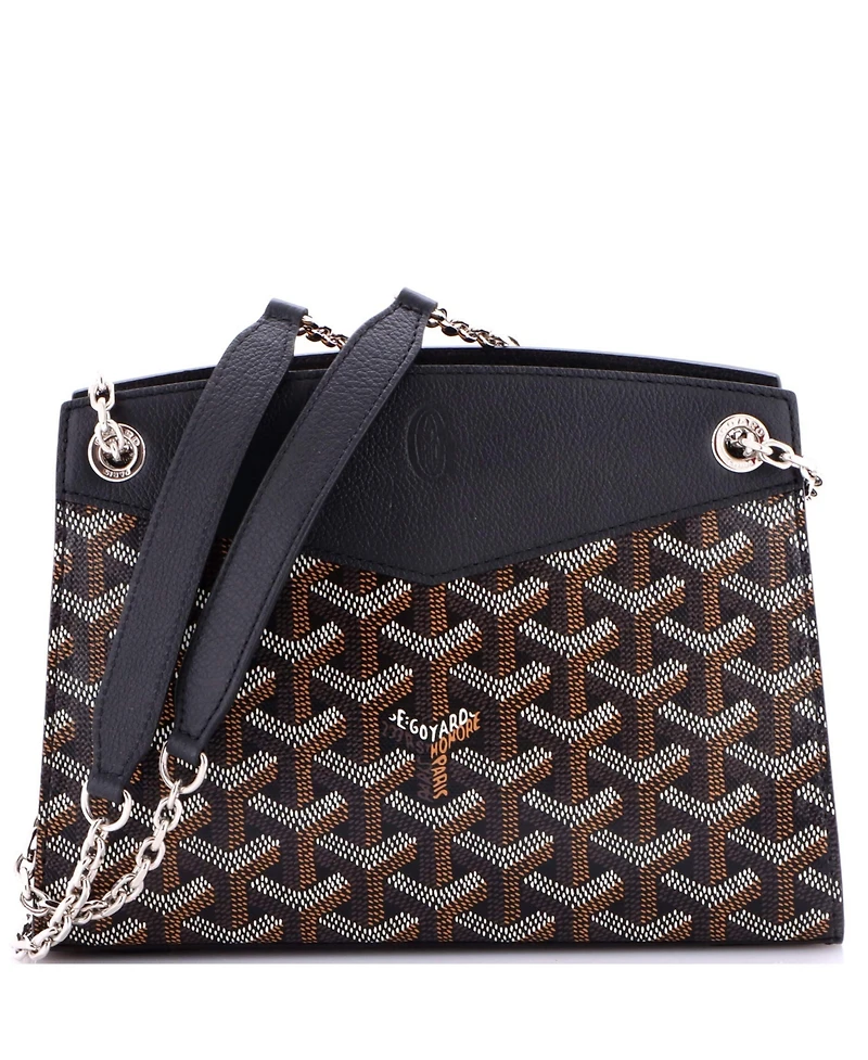 Pre-Owned Goyard Mini Structured Rouette Chain Shoulder Bag Coated Canvas