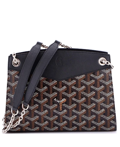 Pre-Owned Goyard Mini Structured Rouette Chain Shoulder Bag Coated Canvas