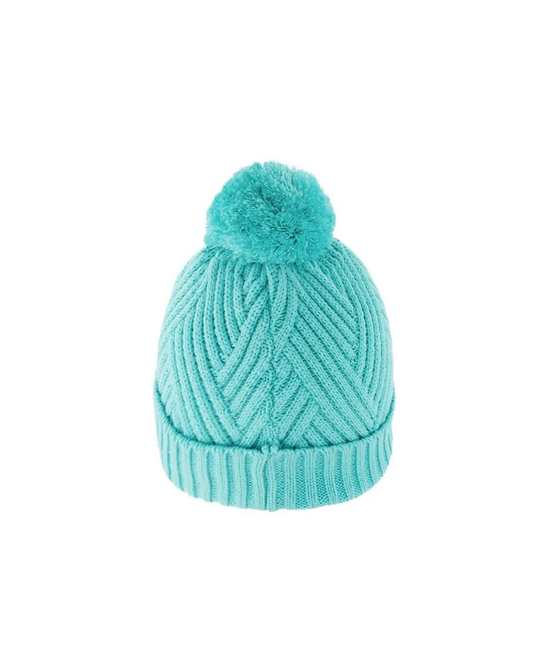 Deux par Deux Little and Big Girl's (5-14) Winter Knit Pompom Hat