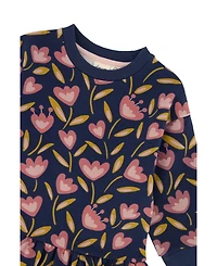 Deux par Little and Big Girls (6 - 8) French Terry Dress Tulip Print