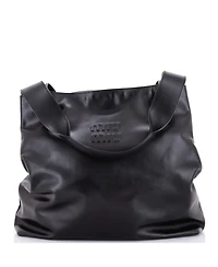 Pre-Owned Miu Miu Large Logo Embossed Tote Leather