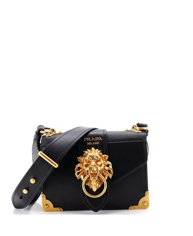 Pre-Owned Prada Small Animalier Cahier Crossbody Bag Leather