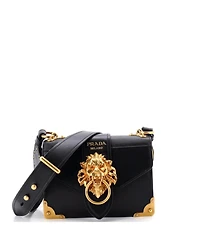 Pre-Owned Prada Small Animalier Cahier Crossbody Bag Leather