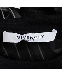 Pre-Owned Givenchy Women's Sheer Silk Geometric Print T-Shirt Blouse