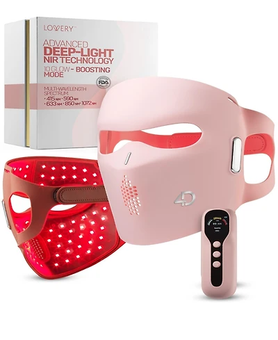 Lovery 4D Led Light Therapy Mask with Near-Infrared Light Anti aging Skin Rejuvenation