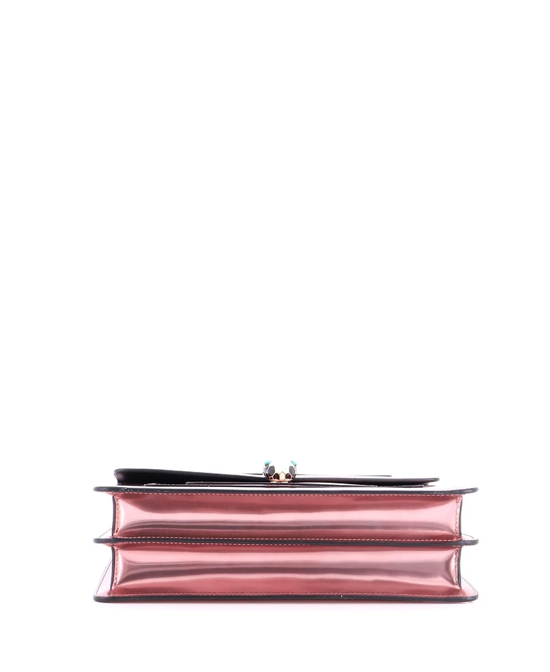 Pre-Owned Bvlgari Medium Serpenti Forever Shoulder Bag Metallic Leather