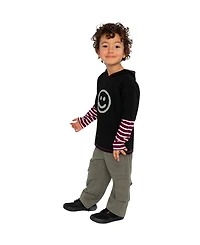 Deux par Little and Big Boy 6-12Y Fake Double Sleeve Hooded Shirt