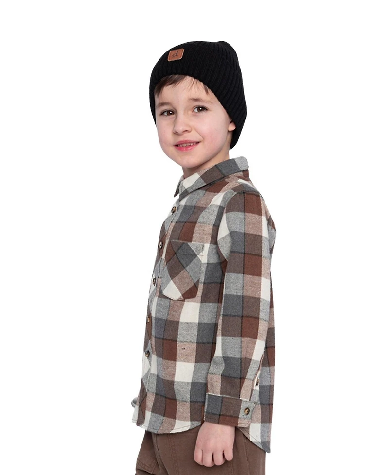 Deux par Boys' (6-12) Flannel Shirt