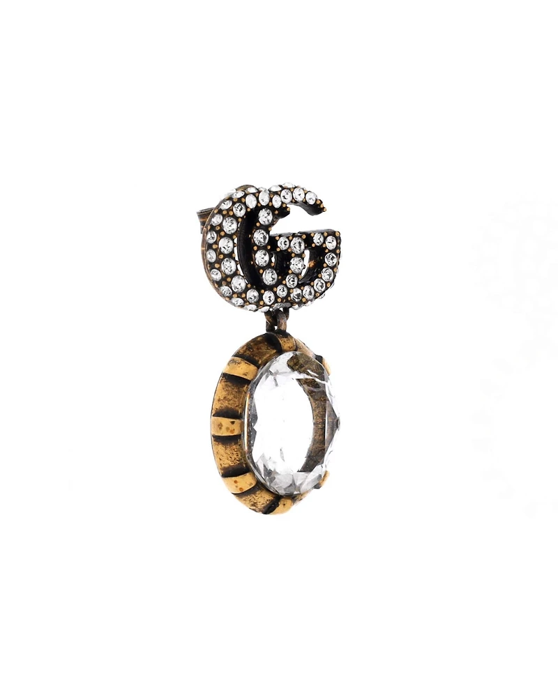 Pre-Owned Gucci Double G Round Drop Earrings