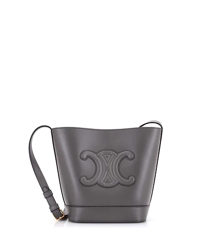 Pre-Owned Celine Small Cuir Triomphe Bucket Bag Leather