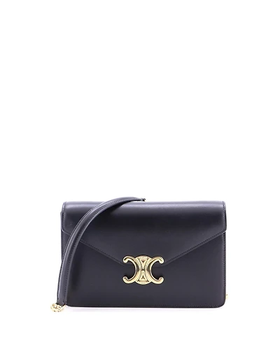 Pre-Owned Celine Margo Triomphe Wallet on Chain Leather
