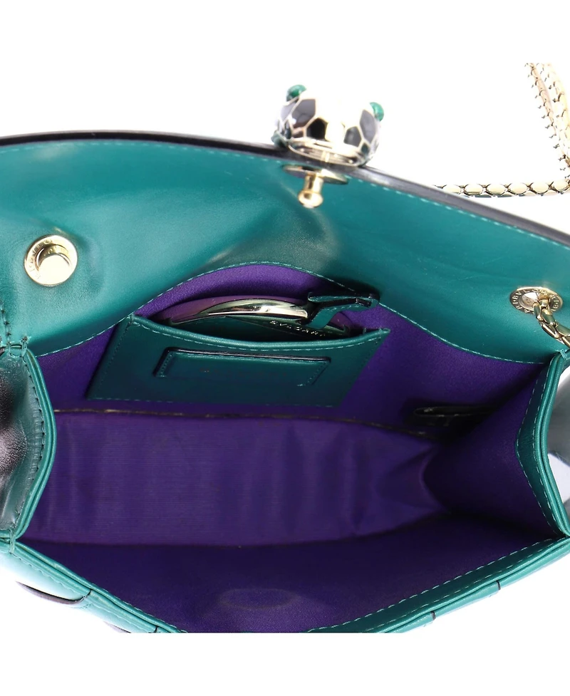 Pre-Owned Bvlgari Serpenti Forever Square Shoulder Bag Leather