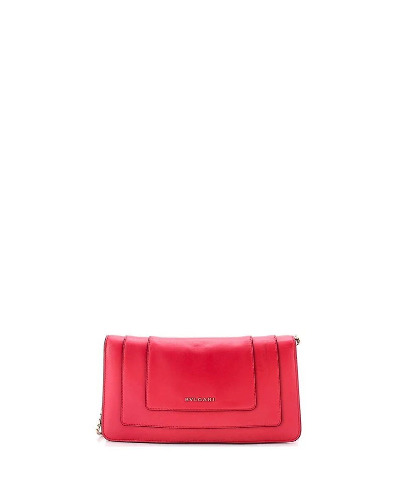 Pre-Owned Bvlgari Serpenti Forever Chain Clutch Leather