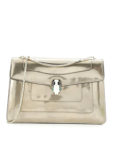 Pre-Owned Bvlgari Medium Serpenti Forever Shoulder Bag Patent
