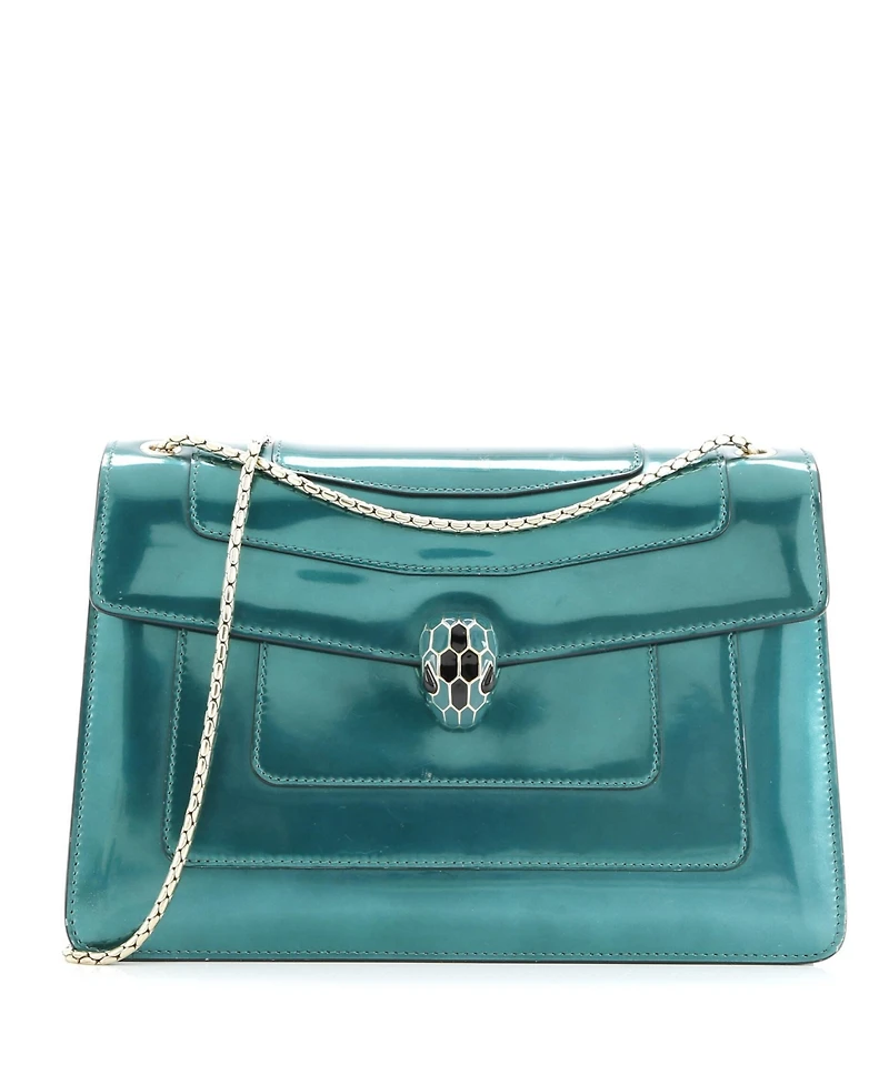 Pre-Owned Bvlgari Medium Serpenti Forever Shoulder Bag Patent