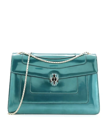 Pre-Owned Bvlgari Medium Serpenti Forever Shoulder Bag Patent