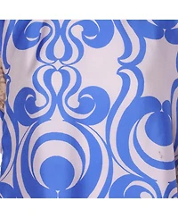 Pre-Owned Dries Van Noten Women's Abstract Print Silk Satin Blouse
